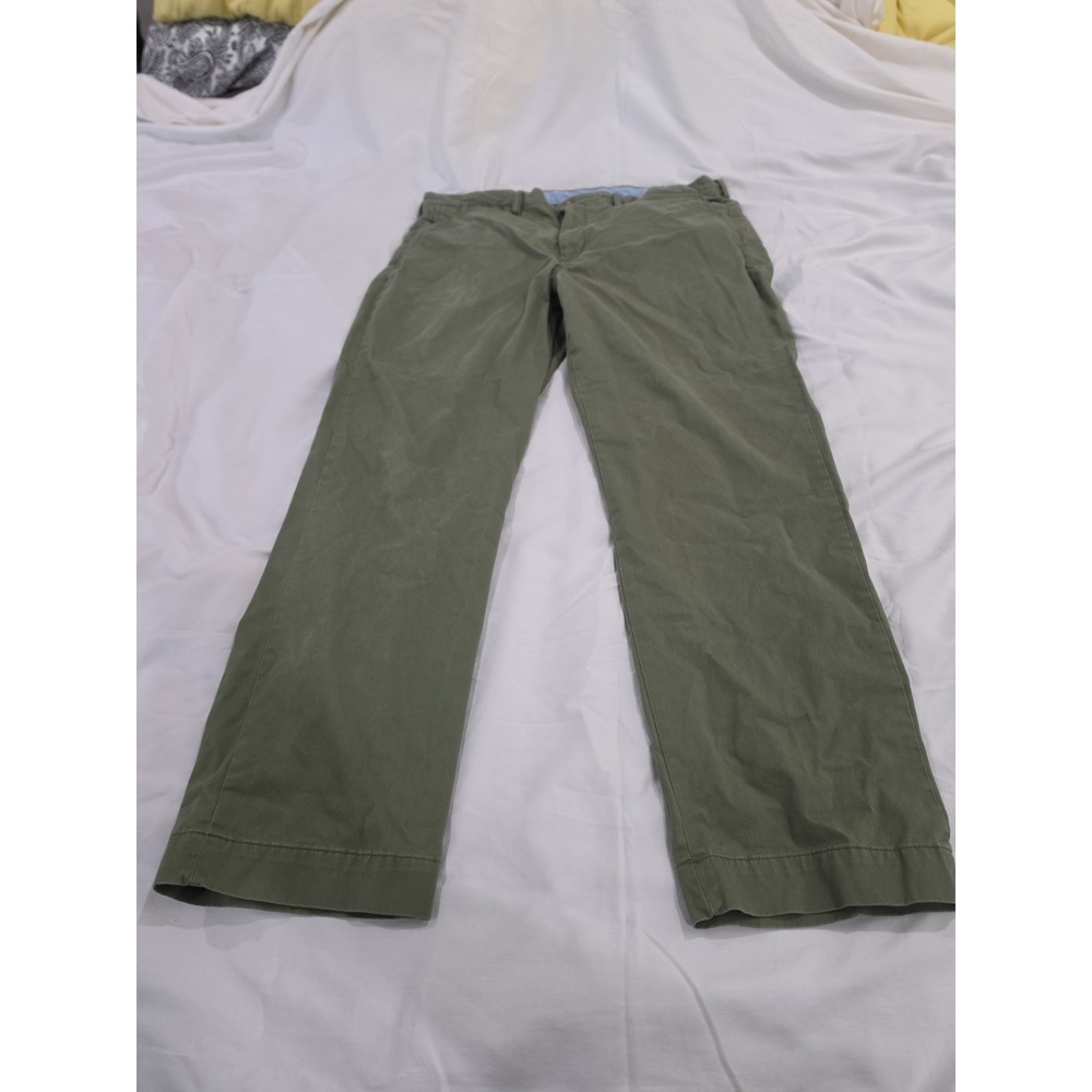 Ralph Lauren Chino Pants Men's 38x30 Olive Green 100% Cotton Solid